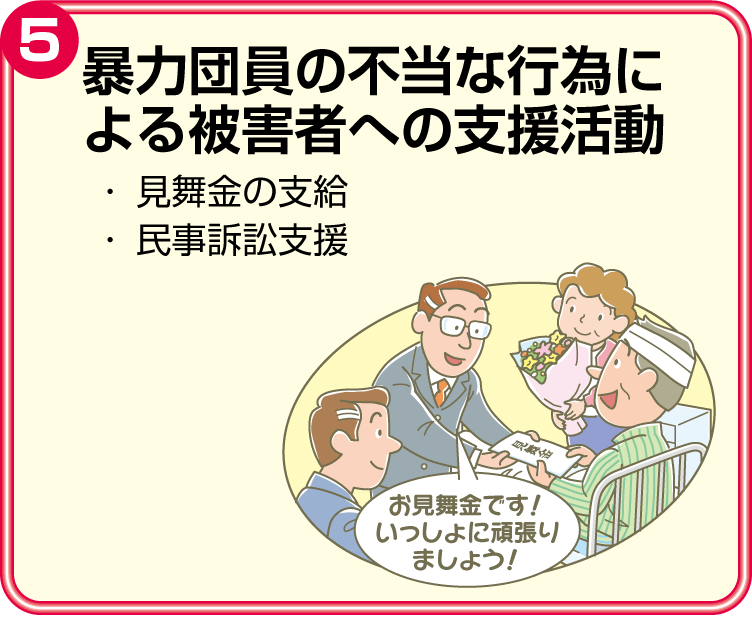 暴力団員の不当な行為による被害者への支援活動