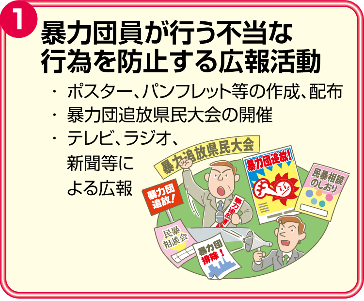 暴力団員が行う不当な行為を防止する広報活動